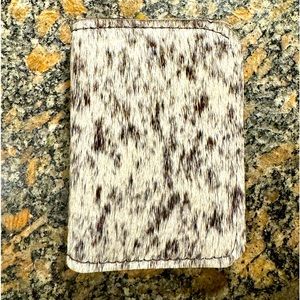 Genuine hair on cowhide front pocket wallet